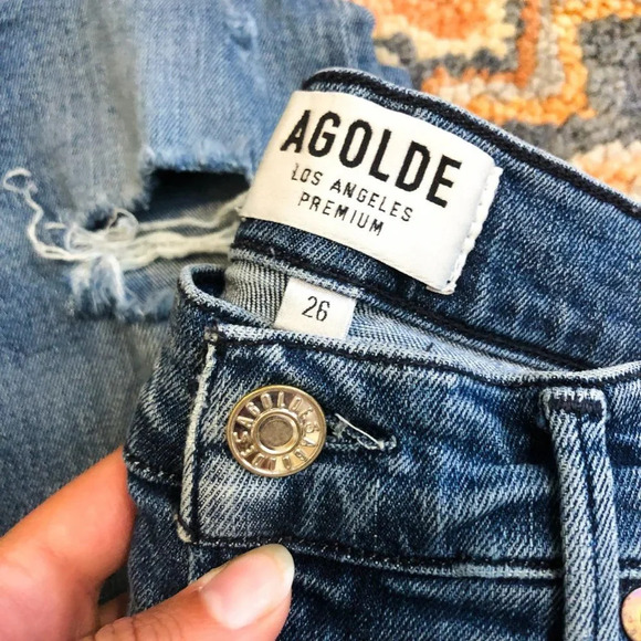 AGOLDE Sophie Crop Distressed Skinny Jean in Spell - Picture 3 of 11